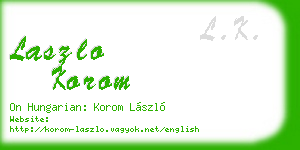 laszlo korom business card